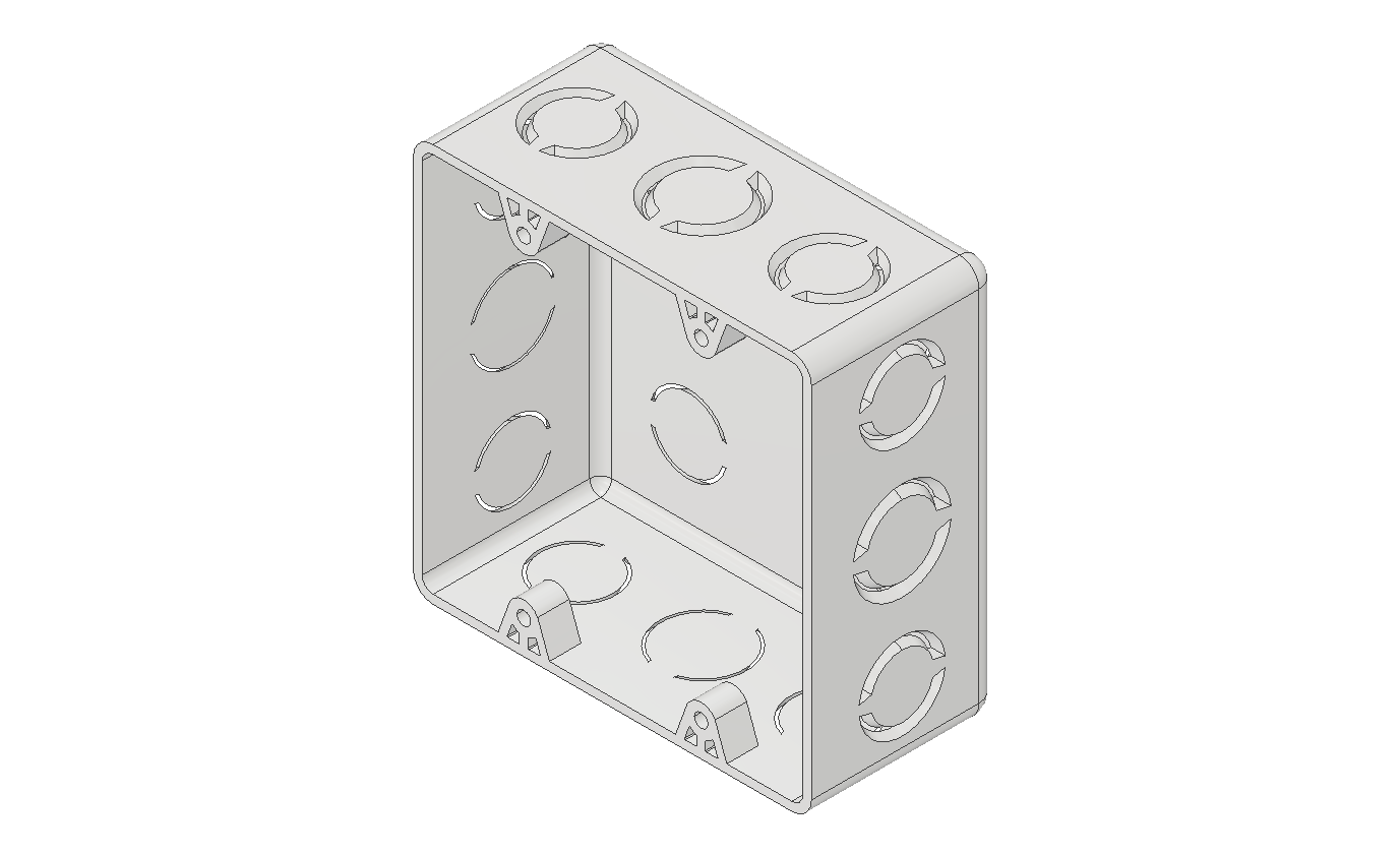 Caja Plástica 4英寸x 4英寸(导管)插座开关预埋暗盒暗装暗盒